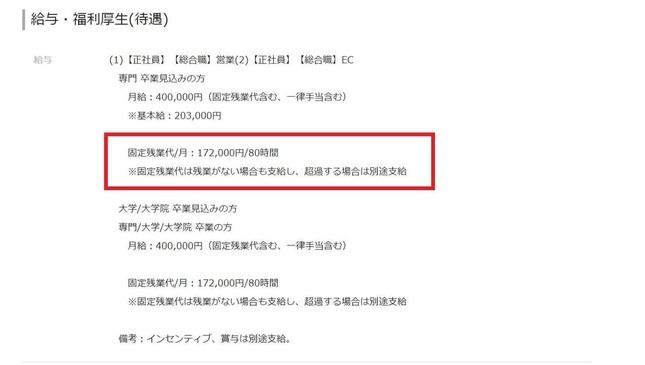 tokyobase 初任給 嘘